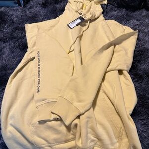 Yellow Hoodie with Graphic Print